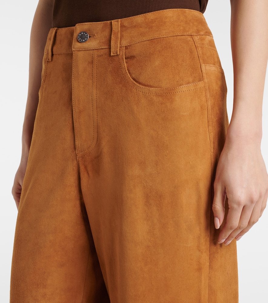 Mytheo suede wide-leg pants