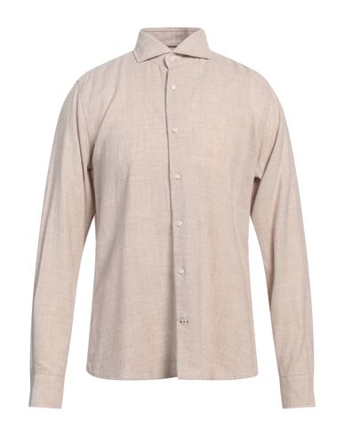 Joop! Man Shirt Beige Size 16 Cotton, Wool