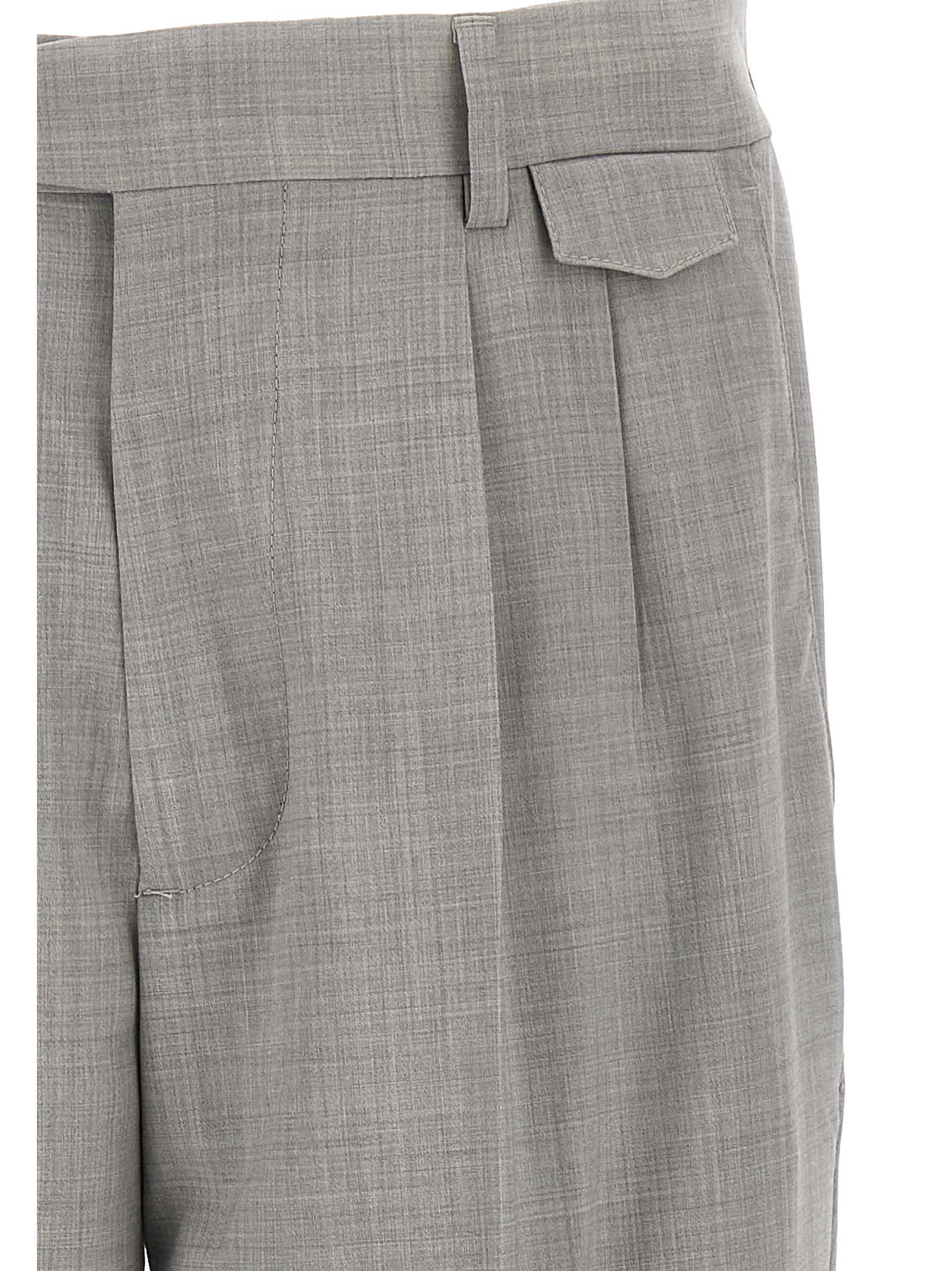 Cropped tailored trousers - Grey