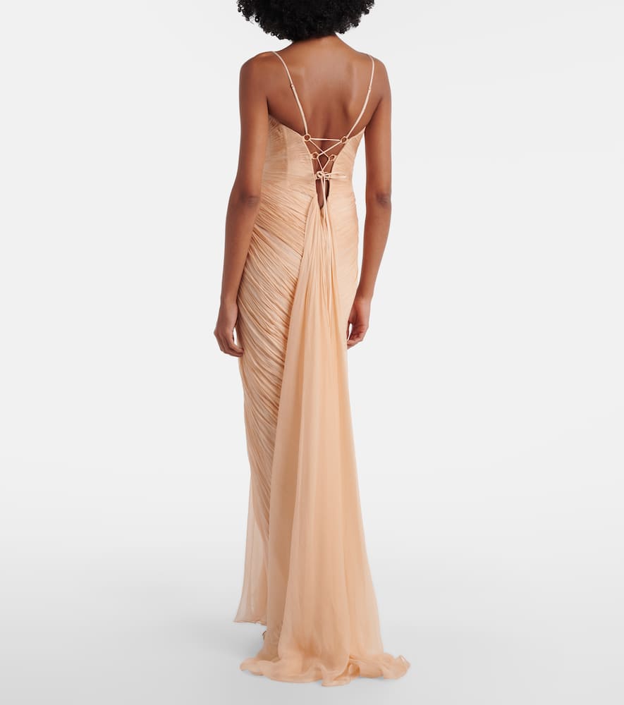 Cecilia draped silk gown