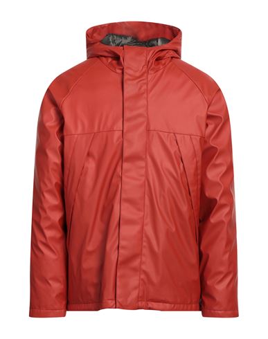 Man Jacket Rust Size L Polyester, Polyurethane