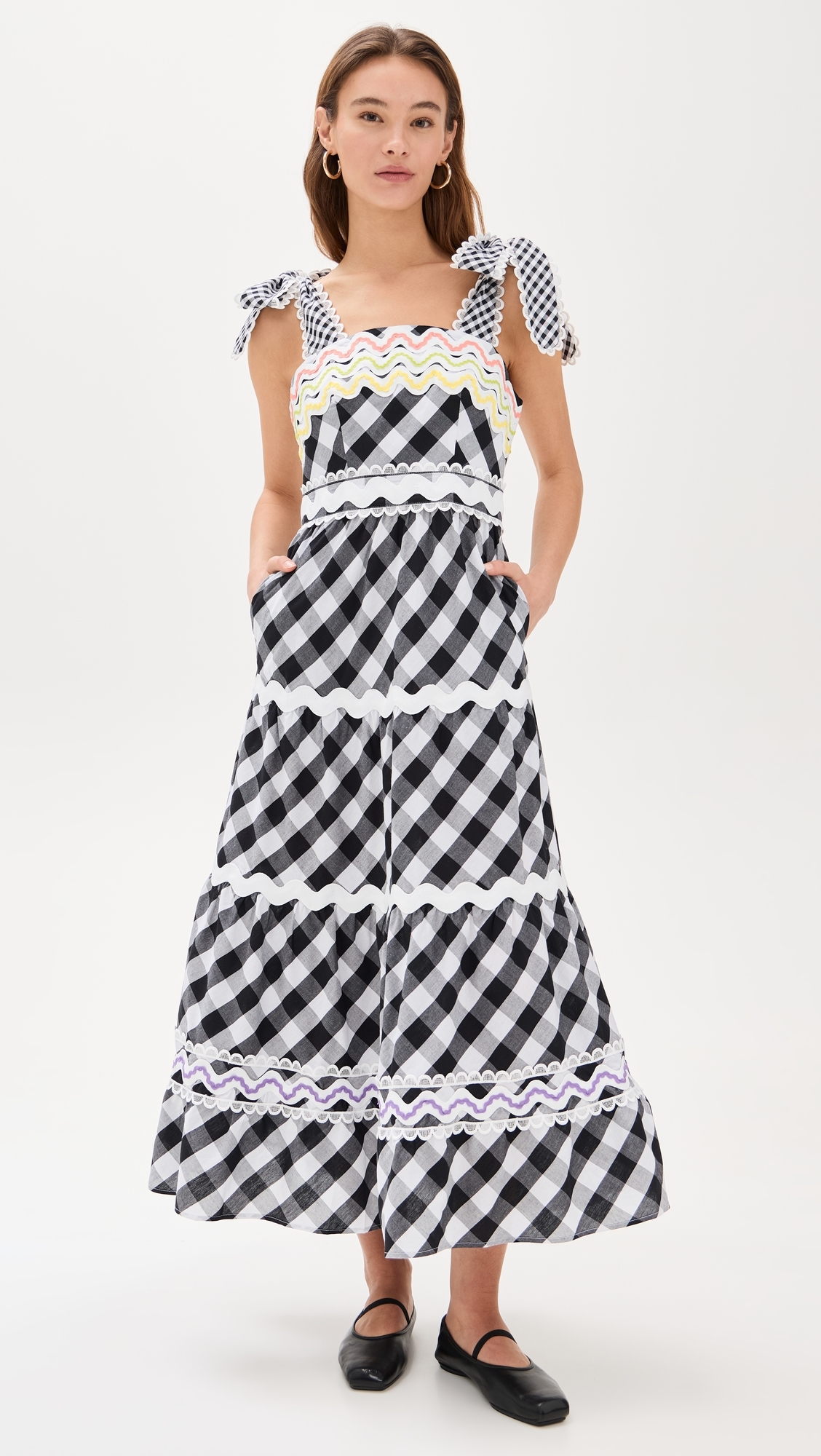 Jade Vichy Black Dress Multi