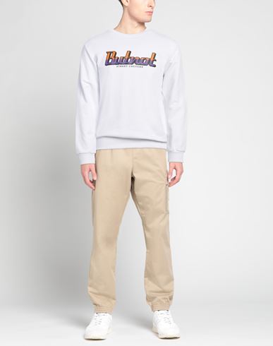 Man Sweatshirt White Size M Cotton, Elastane