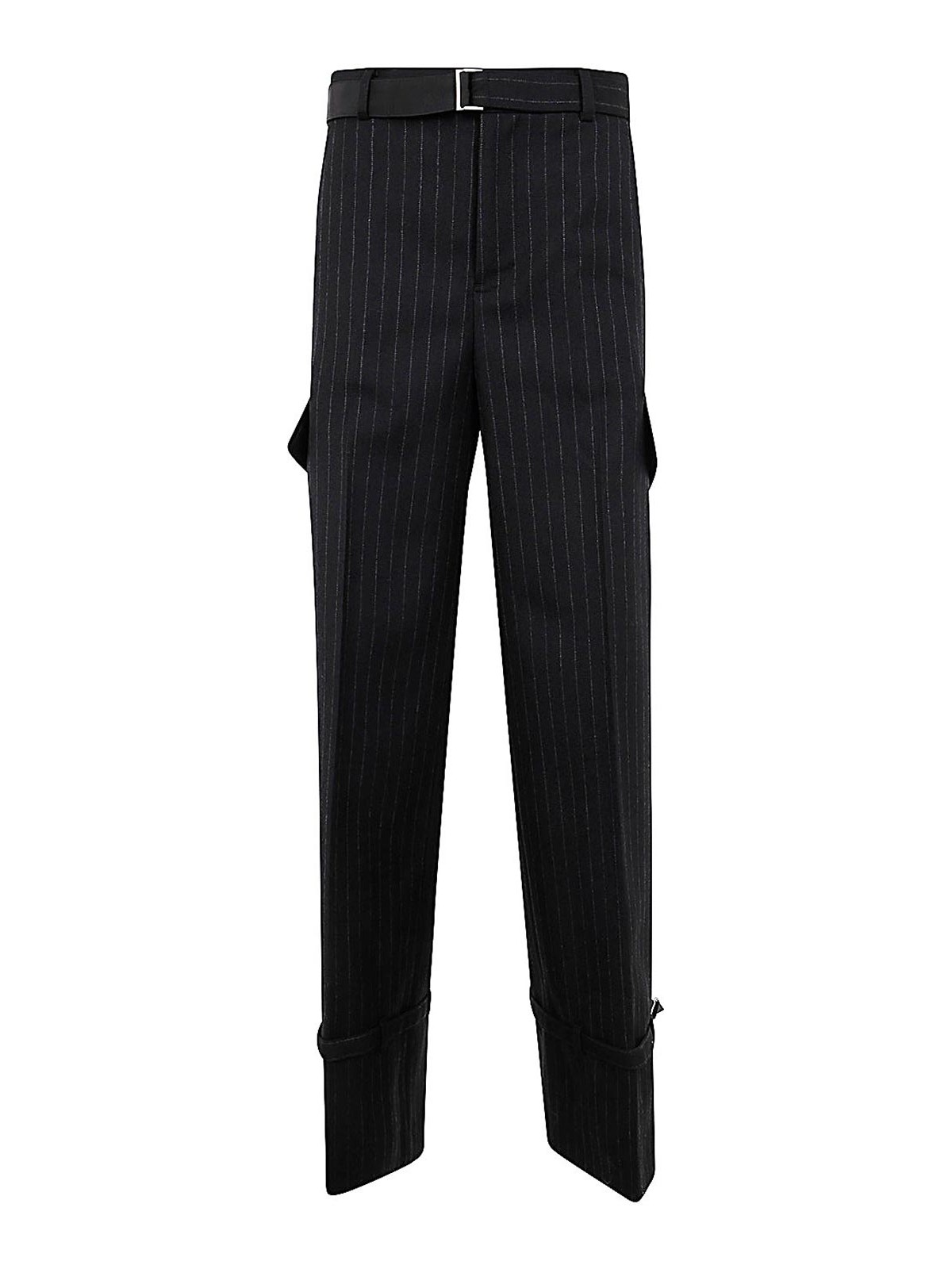 Pinstriped trousers - Black