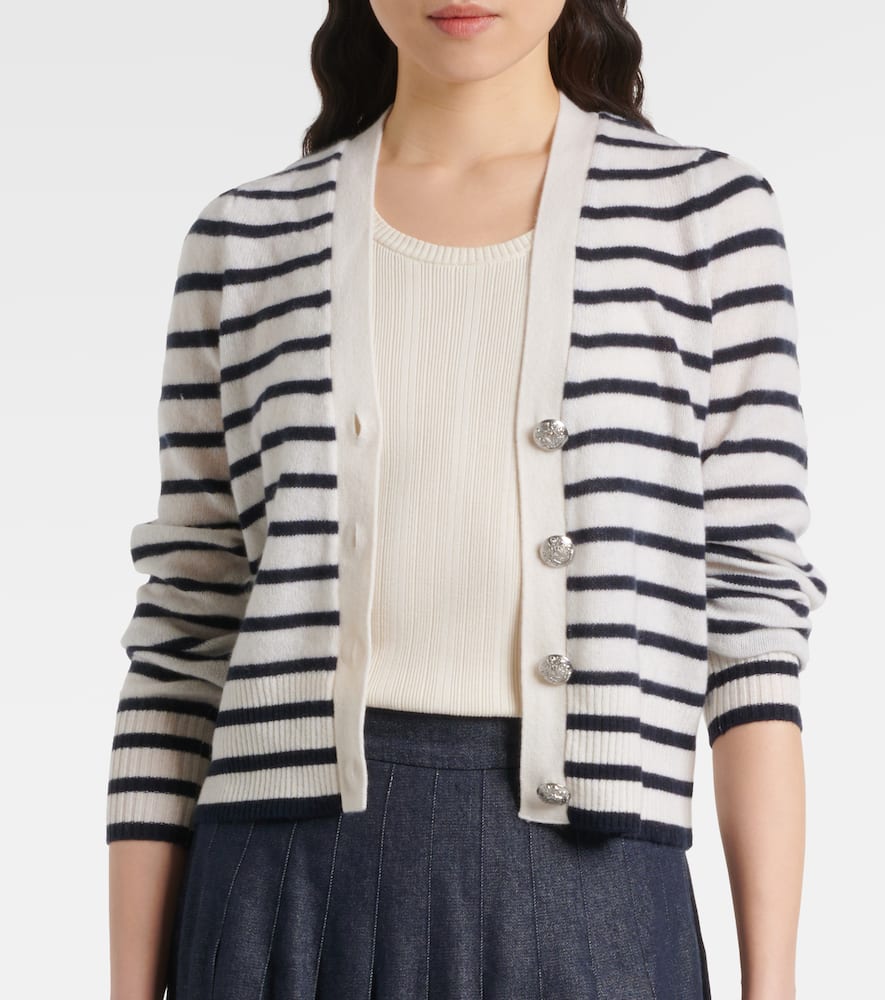 Solene striped cashmere cardigan