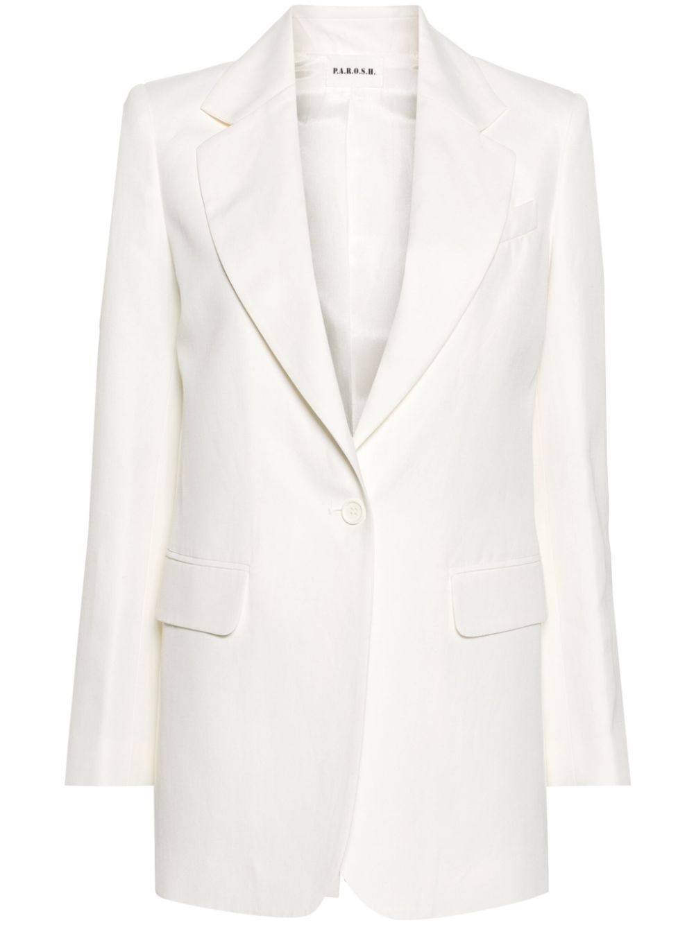 Single-breasted blazer - Neutrals