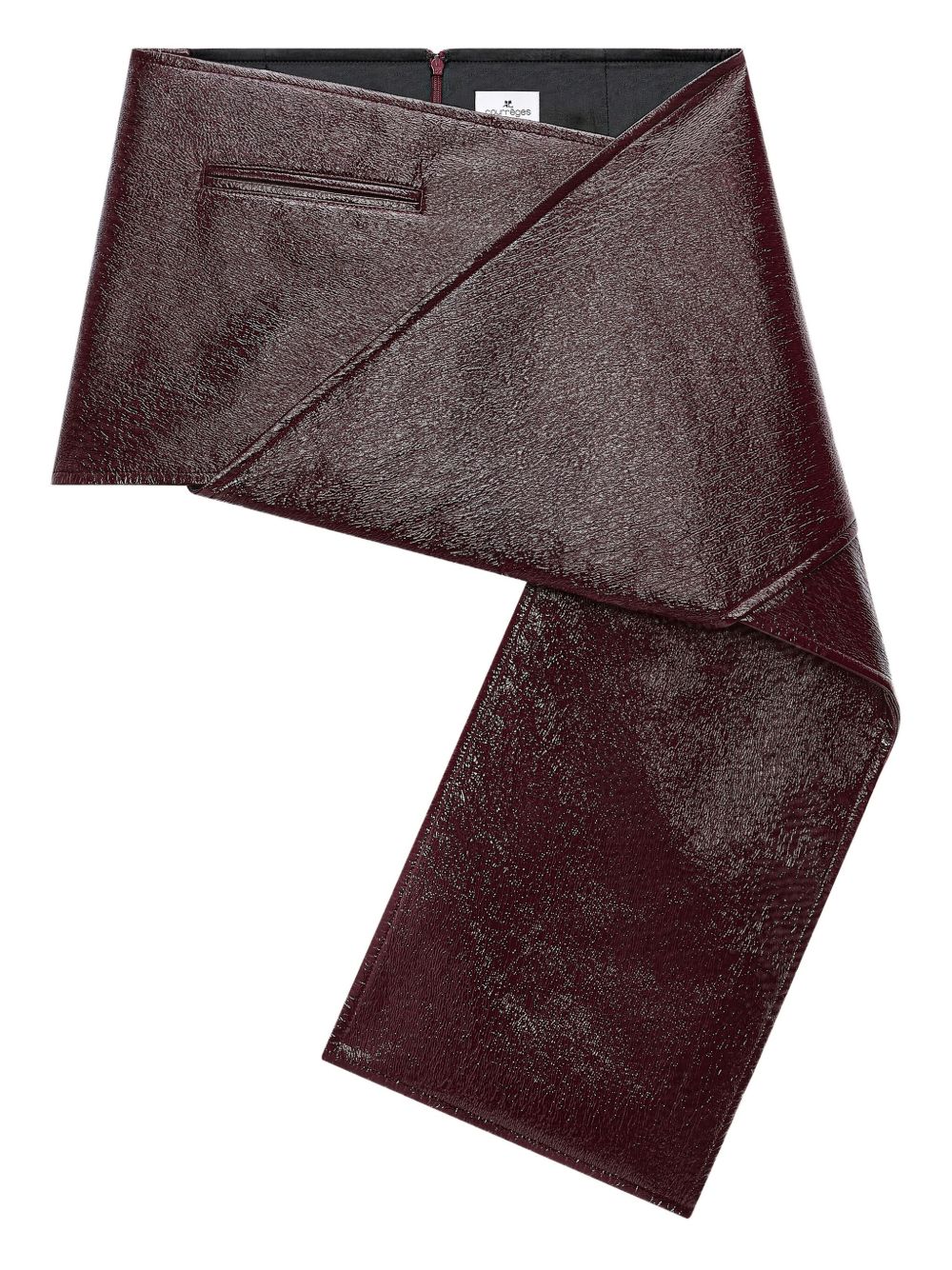 Vinyl Mini Skirt — Burgundy