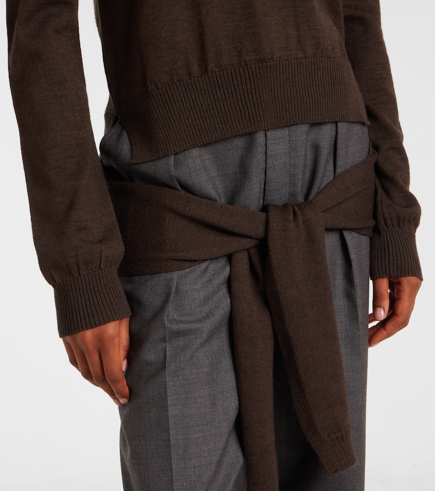 Trompe l'oeil wool-blend sweater