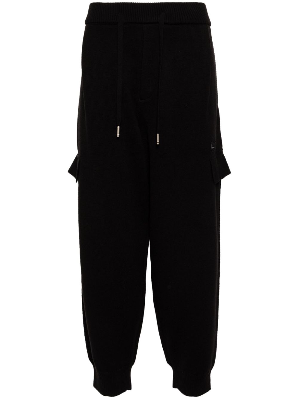 Panther knitted track pants - Black