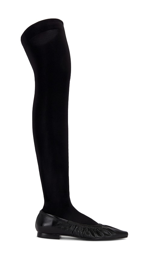 Nora Lozza Over The Knee Ballerina Boot in Black.  8 also in 6