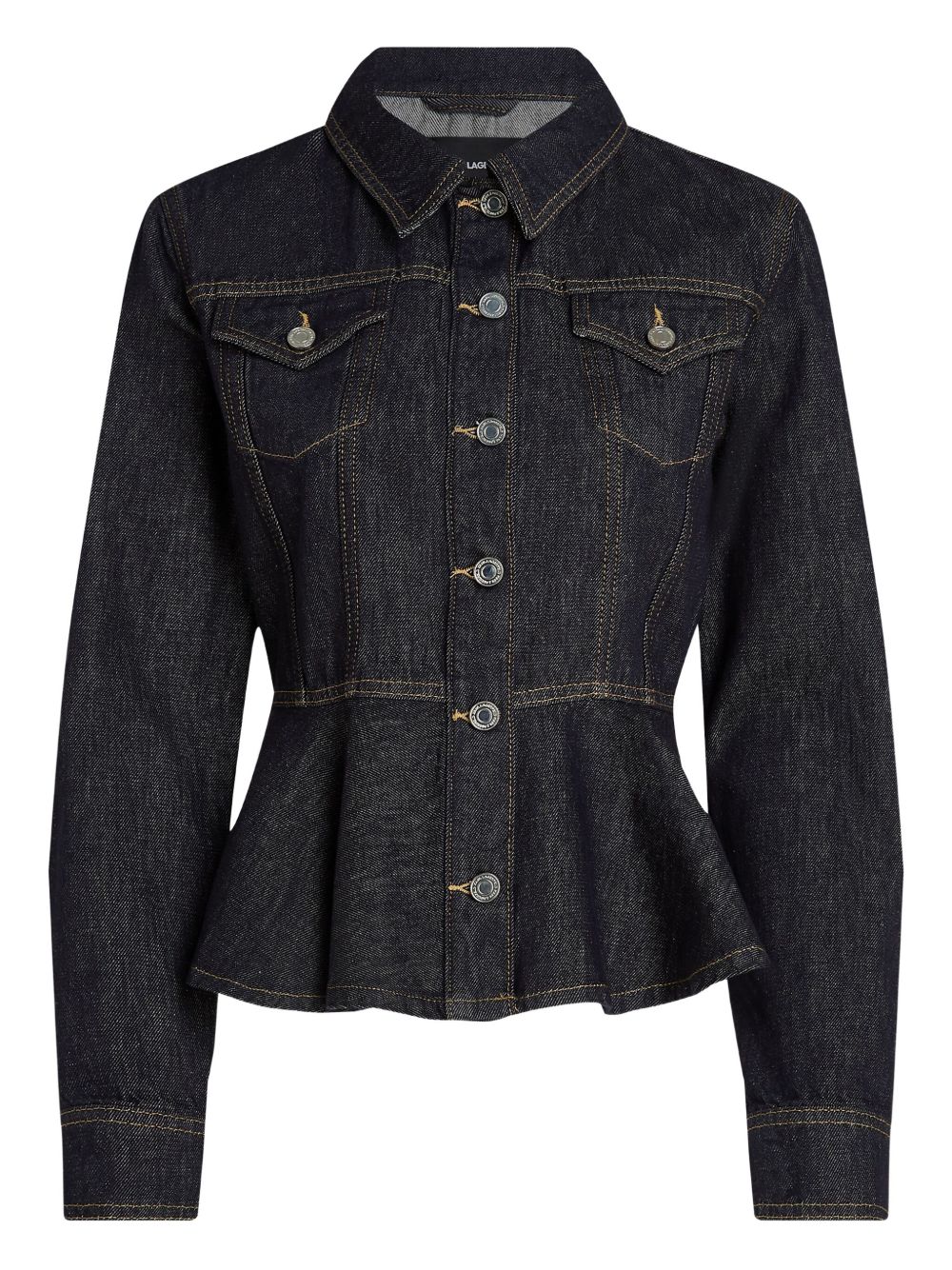 Peplum denim jacket - Blue