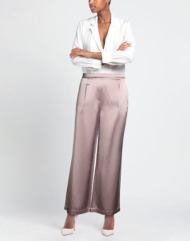 Woman Pants Antique rose Size 6 Acetate, Polyester
