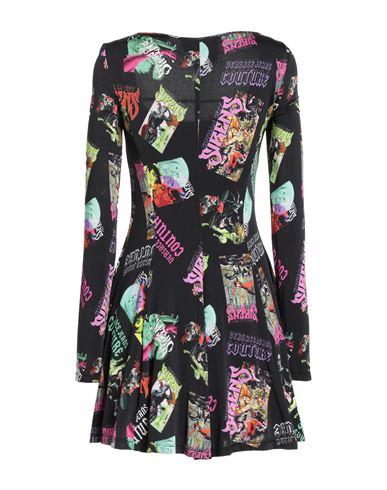Woman Mini dress Black Size 12 Viscose, Elastane
