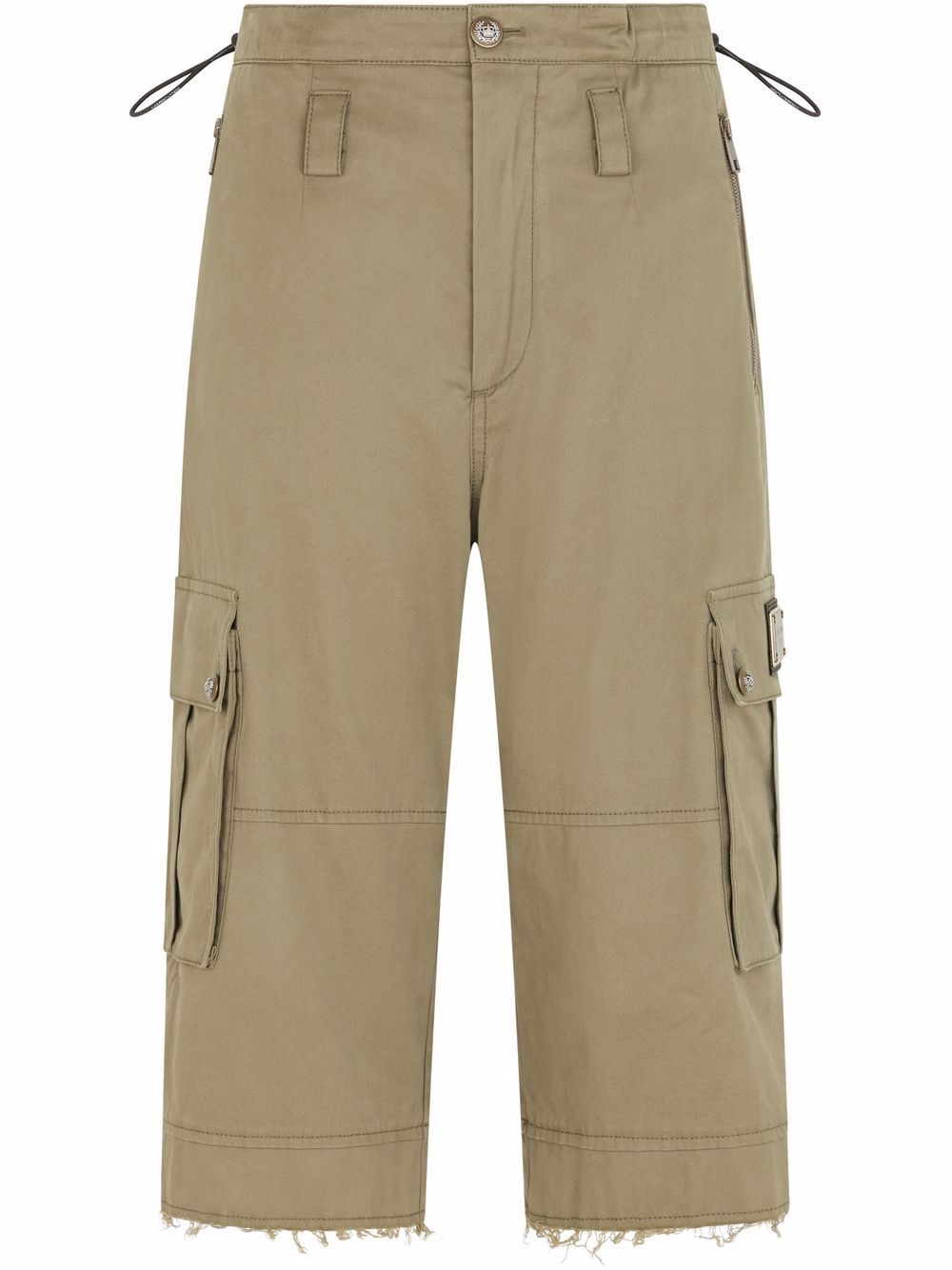 Knee-length cargo shorts - Neutrals
