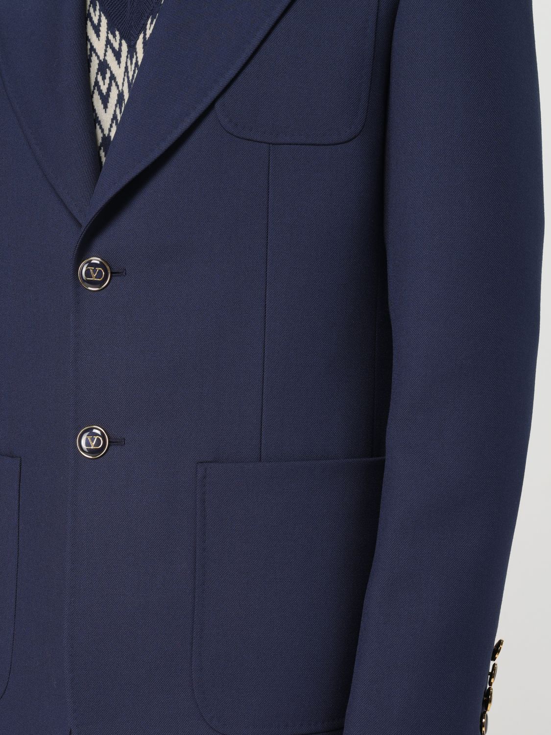 Blazer Men color Blue