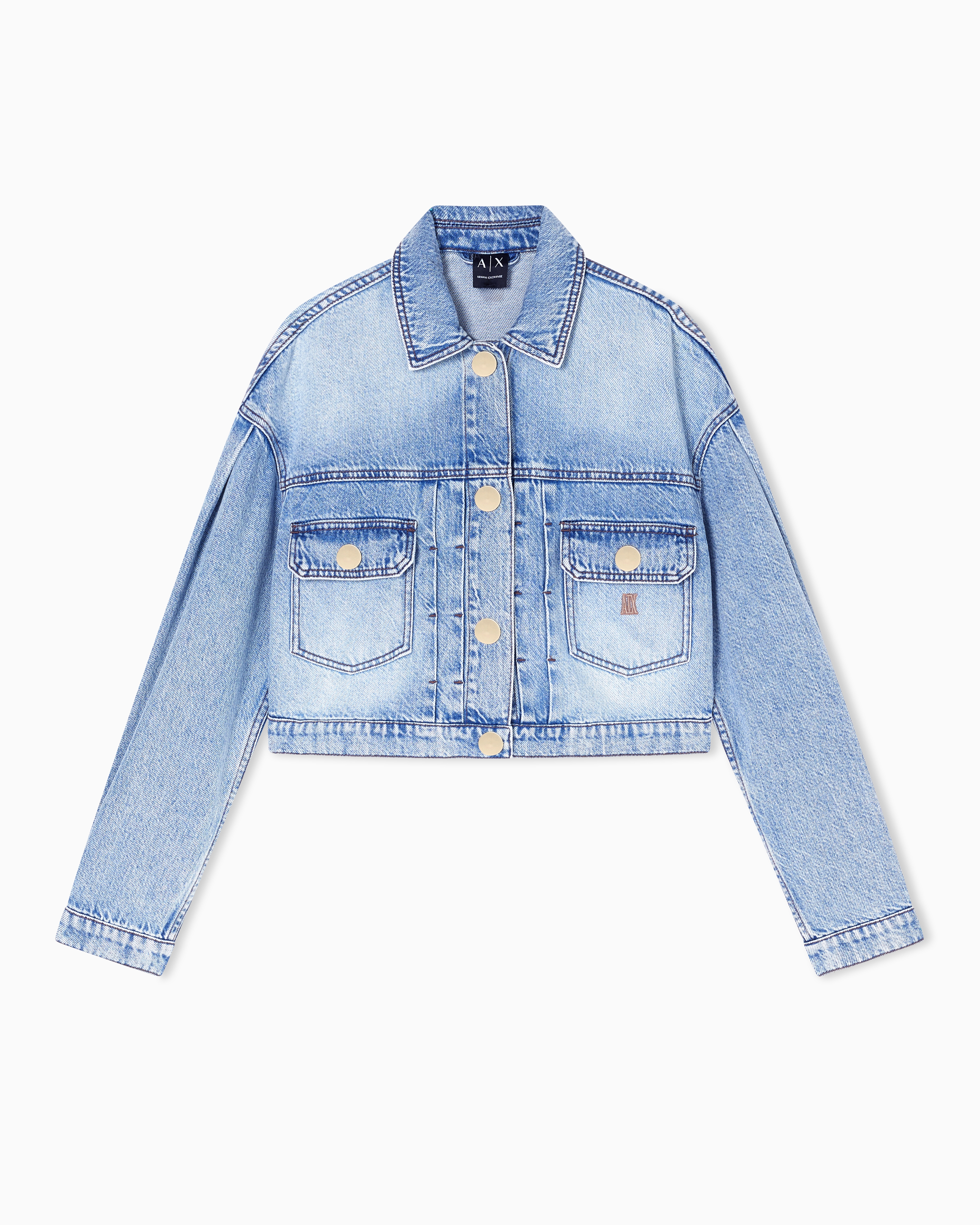 Light Denim Jacket in Rigid Lyocell Cotton