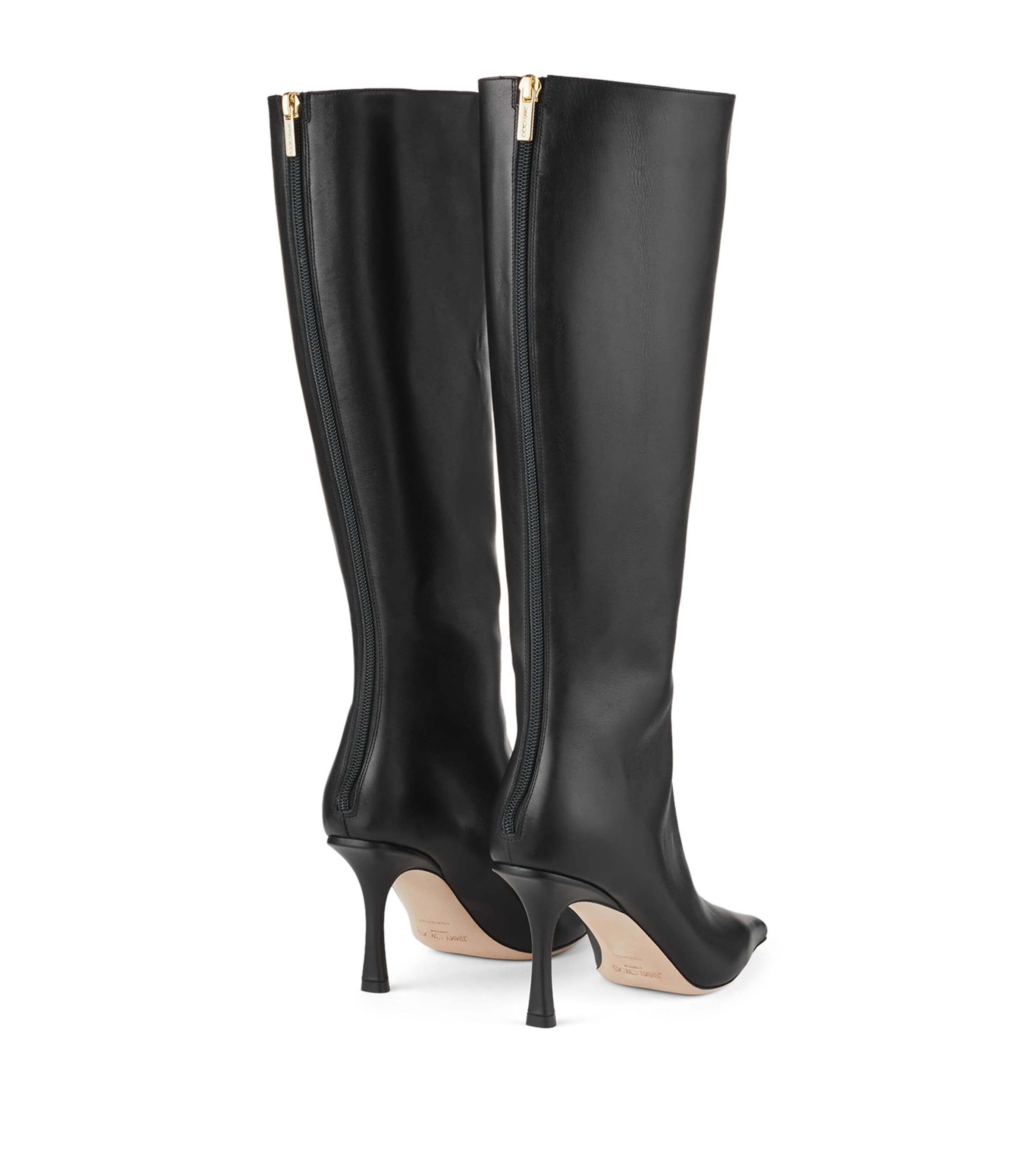Agathe 85 Leather Knee-High Boots