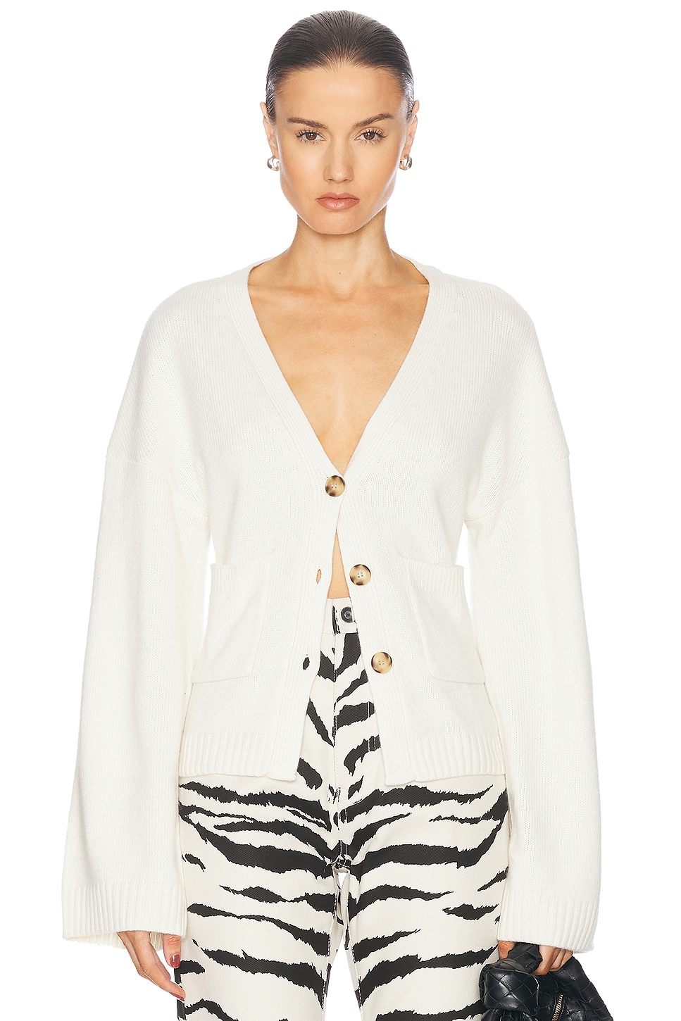 Helsa Sanna Cardigan in Heather Grey - Grey. L also in