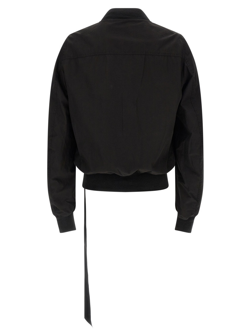Black Solid Bomber Jackets