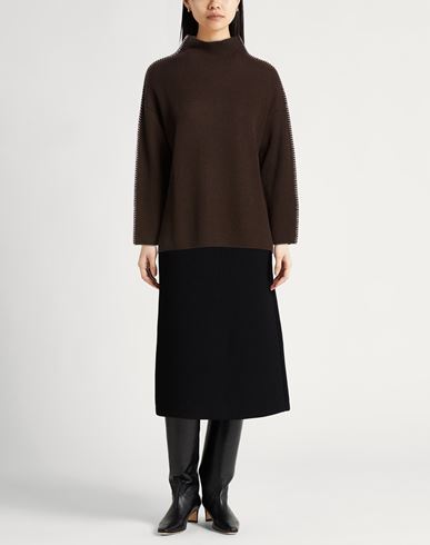 Woman Turtleneck Chocolate brown Size XS Virgin Wool