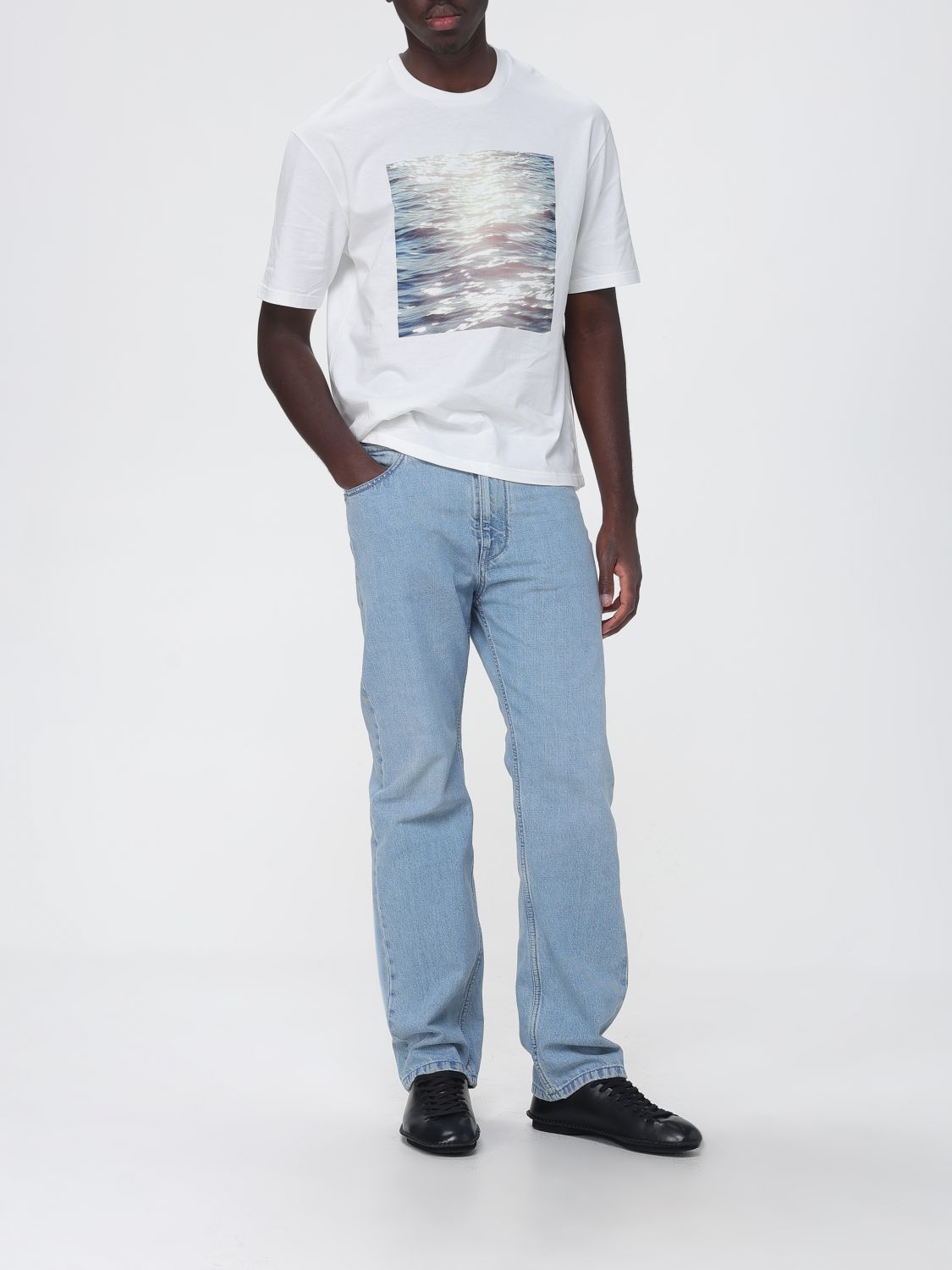 Jeans Men color Gnawed Blue