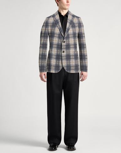 Man Blazer Navy Size 36 Cotton, Elastane