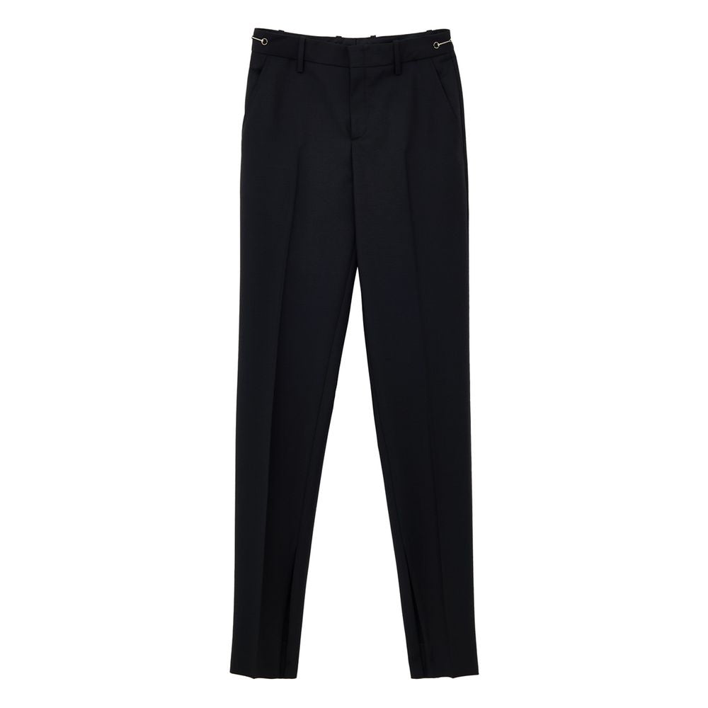 Tailored Wool Trousers — Black