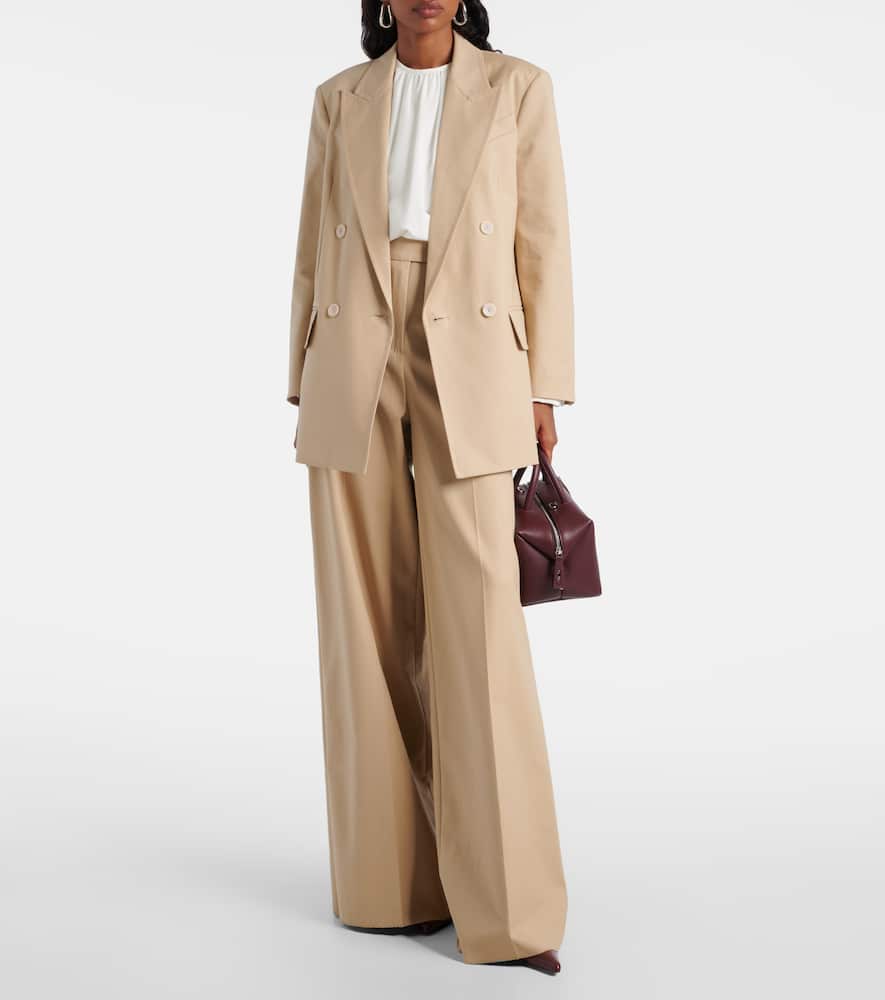 Suez double-breasted cotton-blend blazer