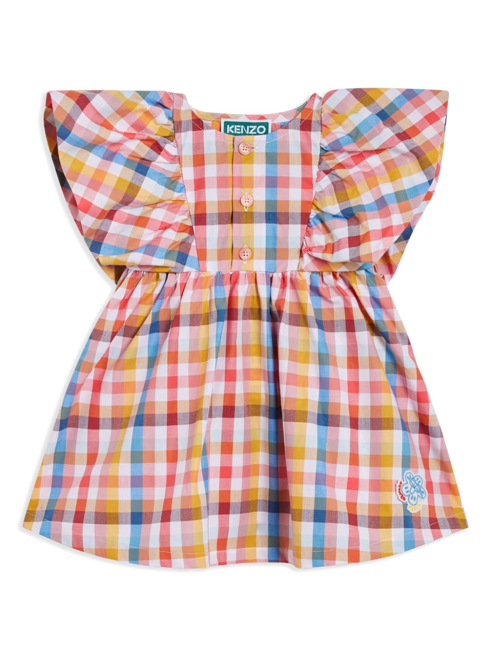 Checked ruffled dress - Pink