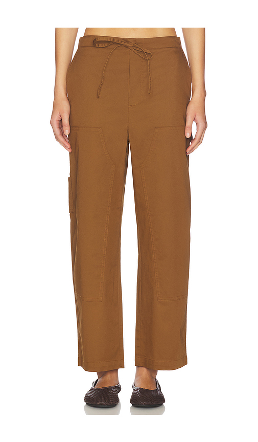 Rag & Bone Jolie Carpenter Pant in Brown. L. Also in XS