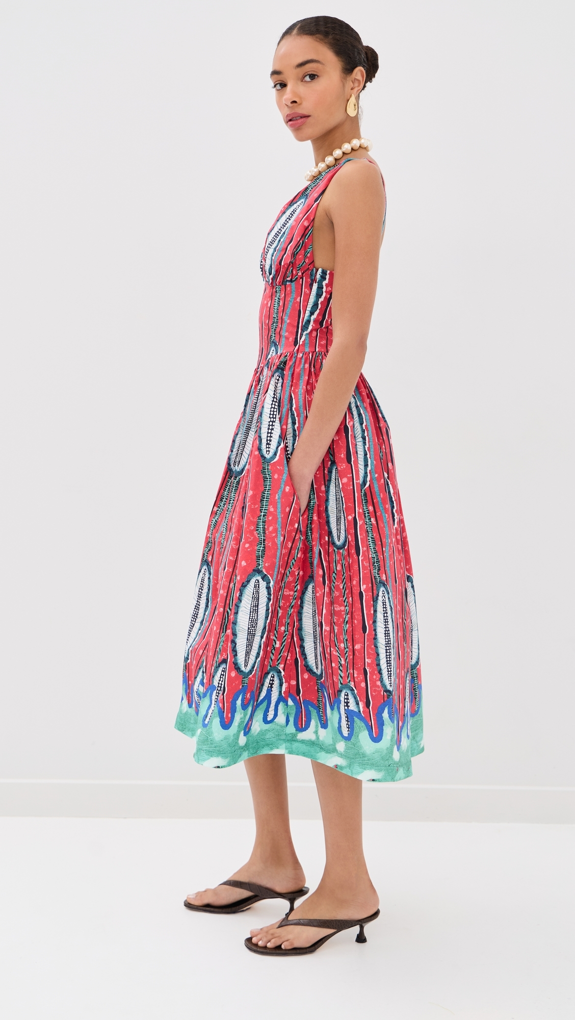 Papaya Midi Dress Red Papaya
