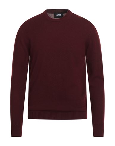 Man Sweater Burgundy Size 42 Wool
