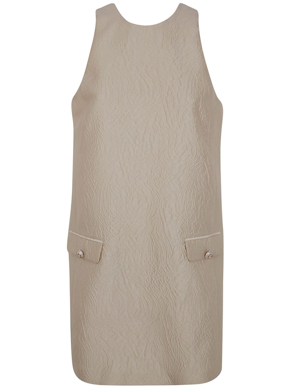 Broacde jacquard mini dress - Neutrals