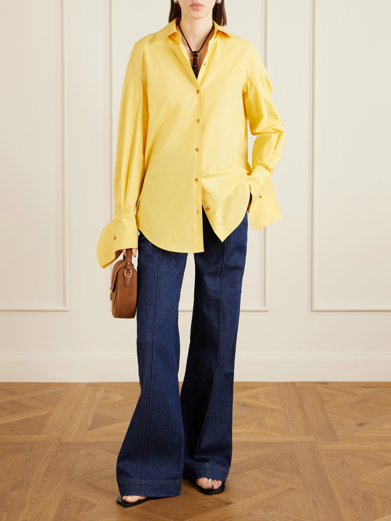 Wren Cotton-poplin Shirt - Yellow