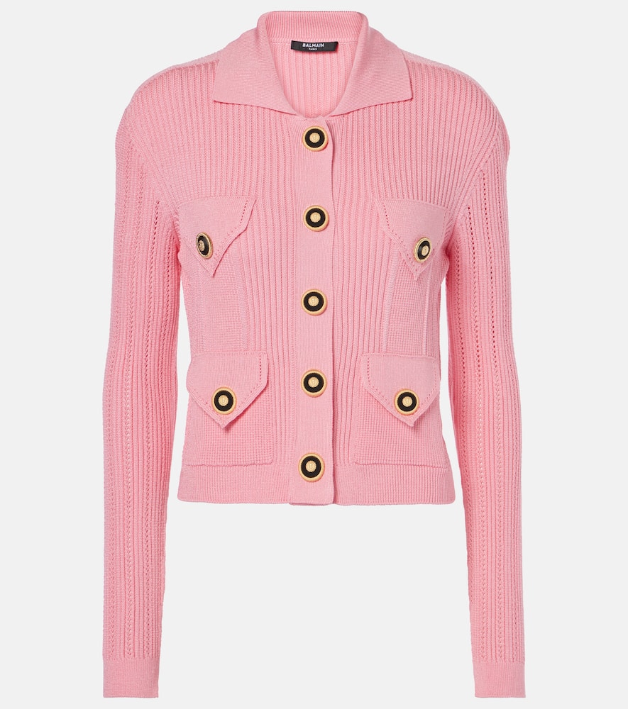 Ribbed-knit cardigan