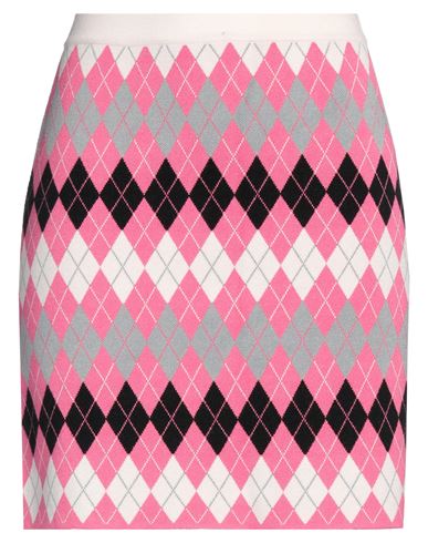 Woman Mini skirt Pink Size L Viscose, Polyamide, Elastane
