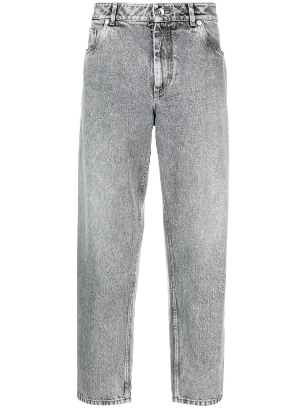 Straight-leg denim jeans - Grey