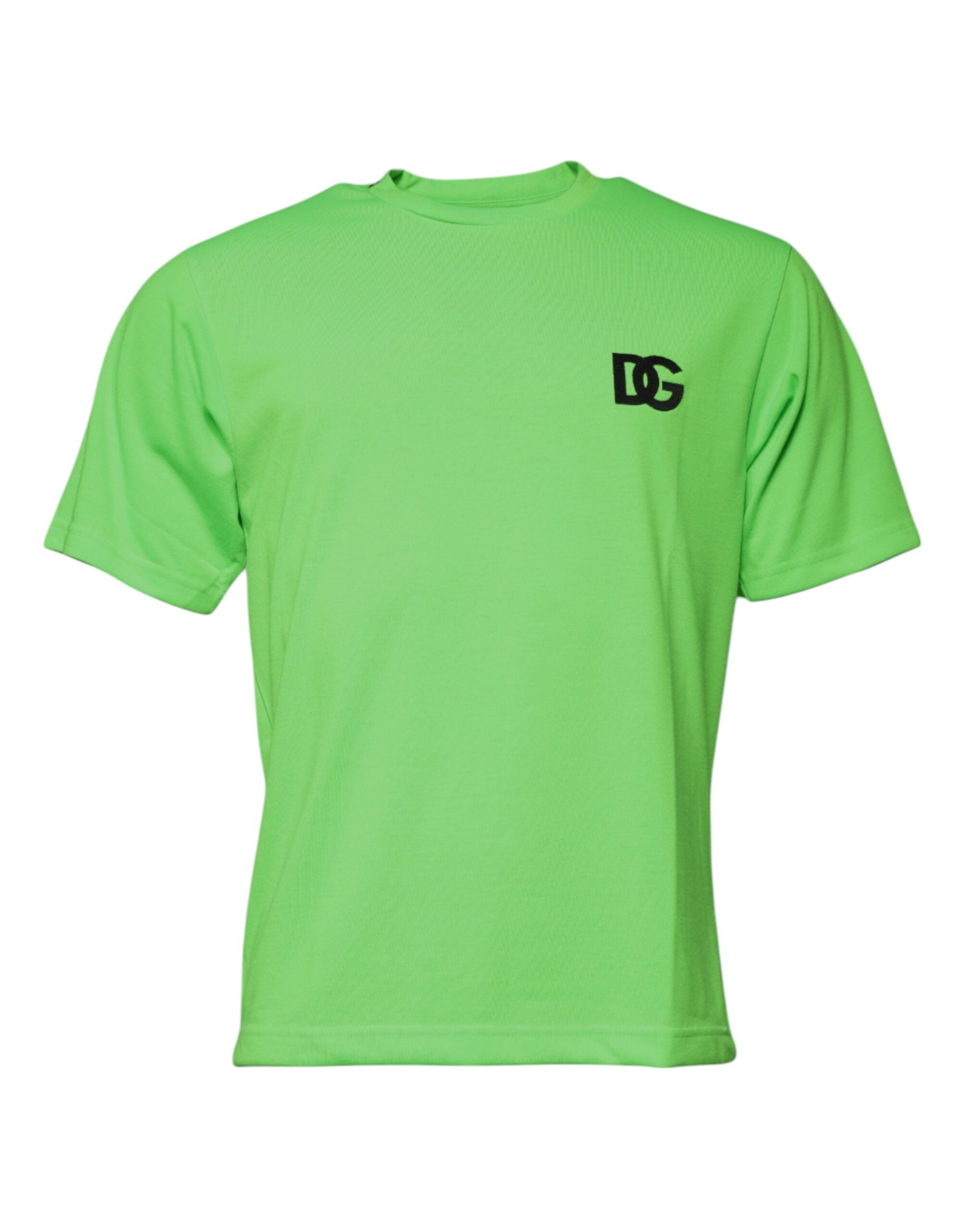 Logo-Embroidered Crew Neck T-Shirt — Green