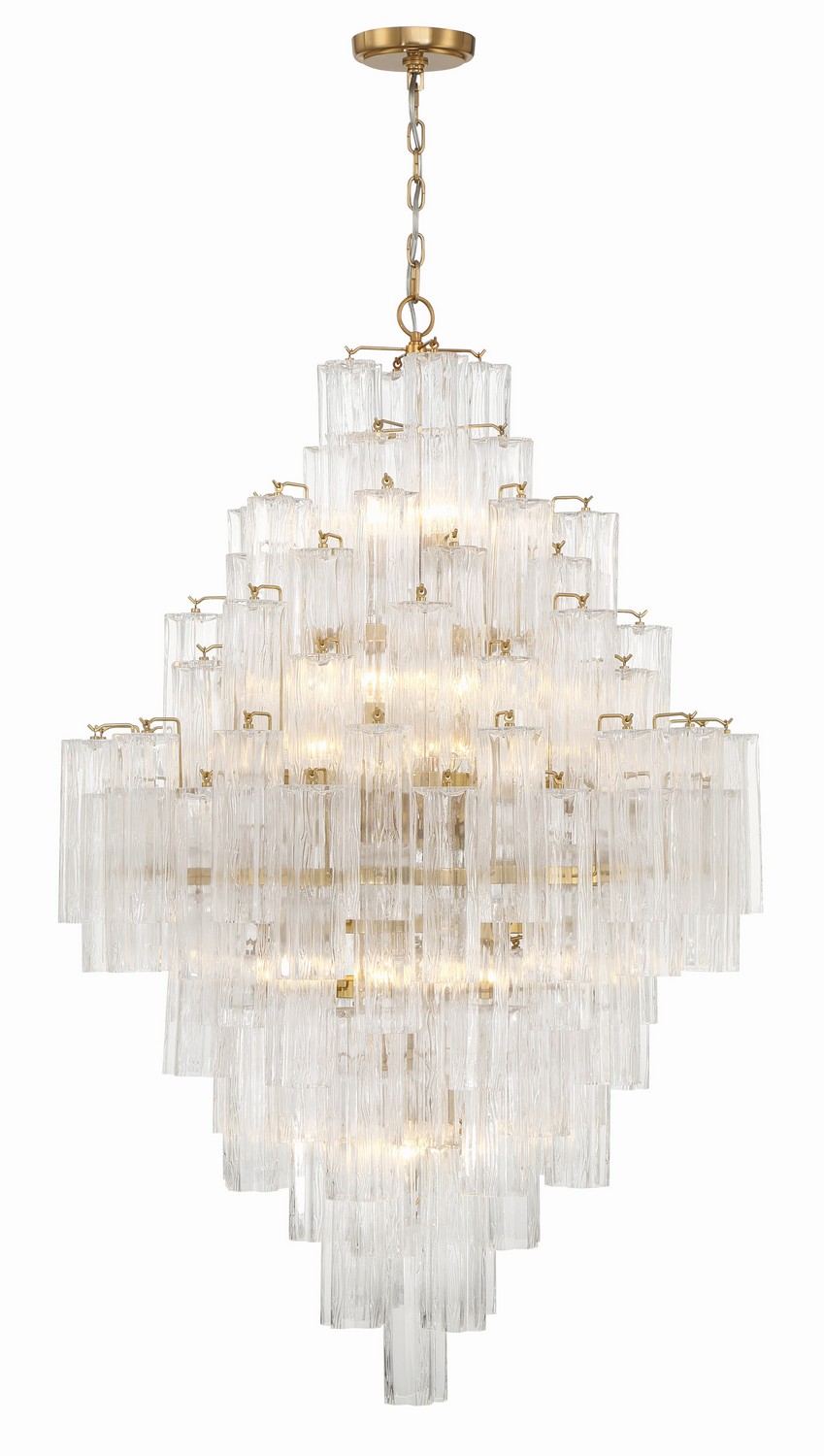 Aged Brass 20 Light Chandelier from the Addis Collection