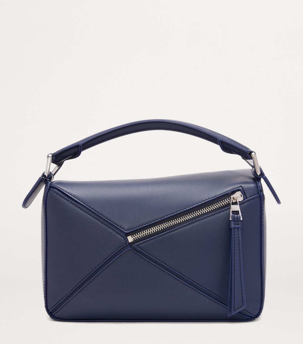 Small Puzzle Edge Top-Handle Bag