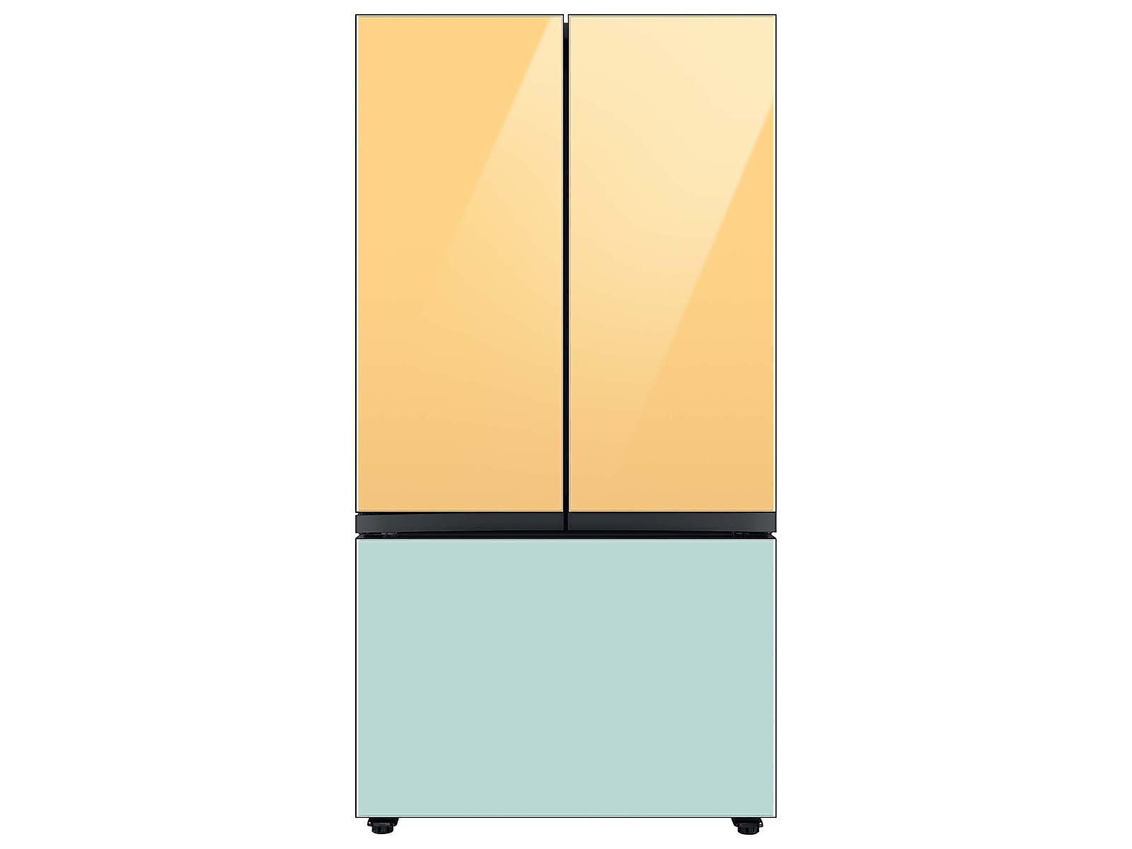 Bespoke 3-Door French Door Refrigerator Panel in Morning in Blue Glass - Bottom Panel(RA-F36DB3CM/AA)