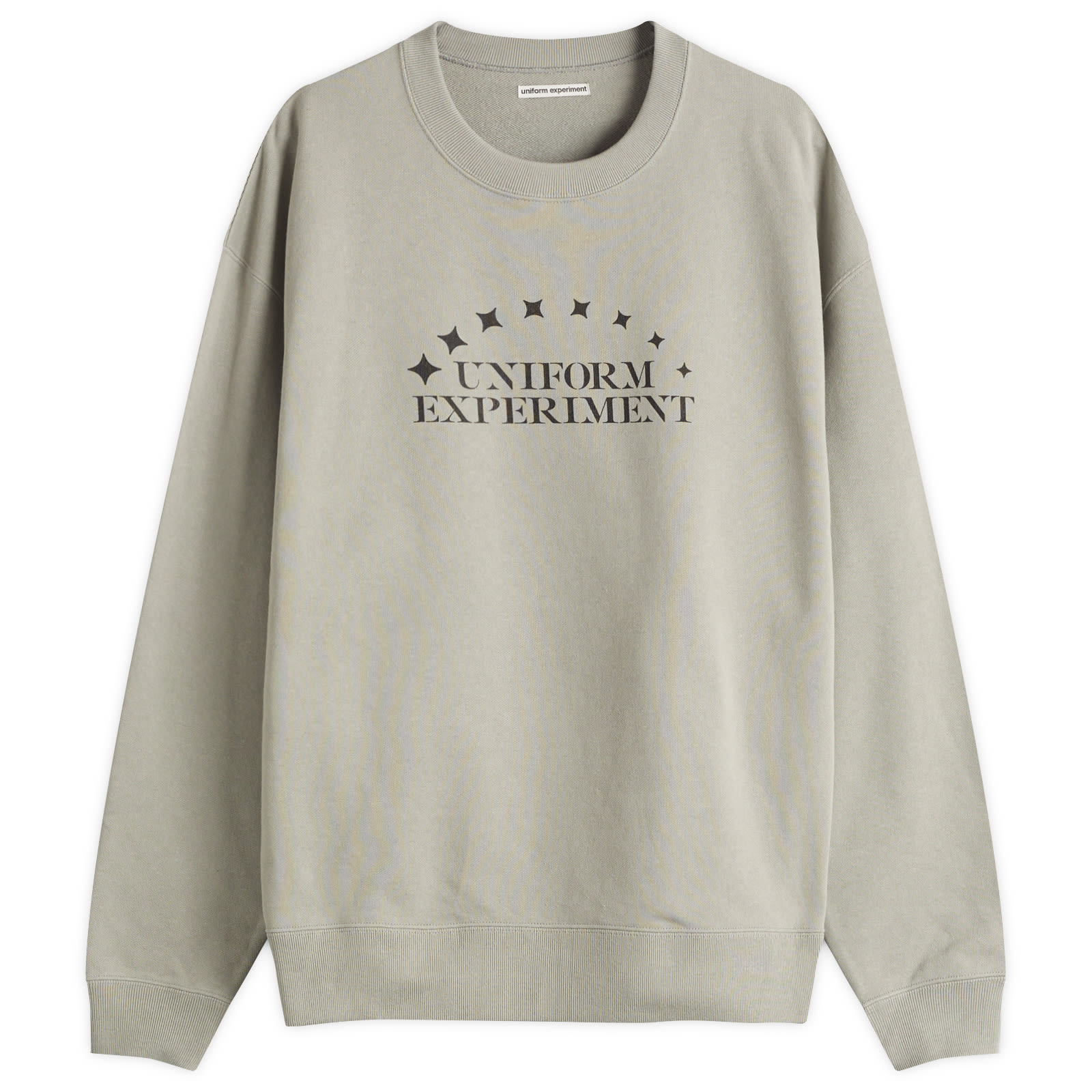 Uniform Experiment Men's Stencil Logo Sweatshirt in Light Gray