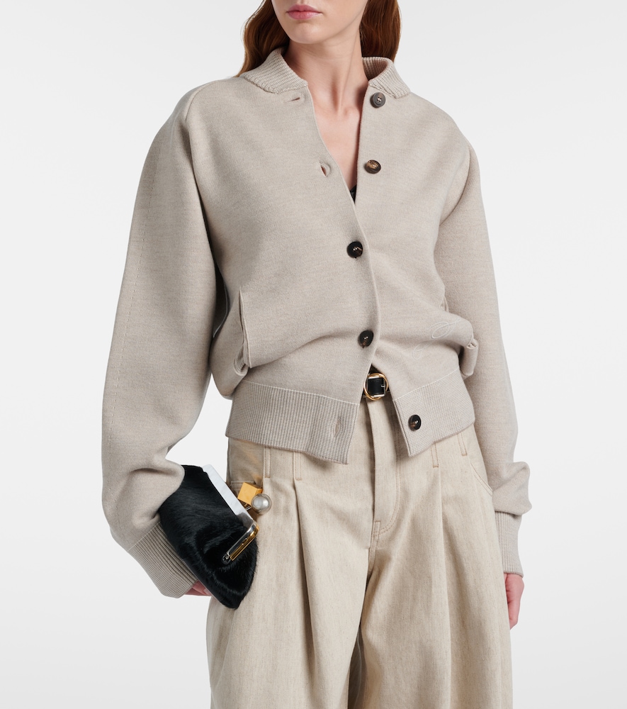 Lavande wool-blend cardigan
