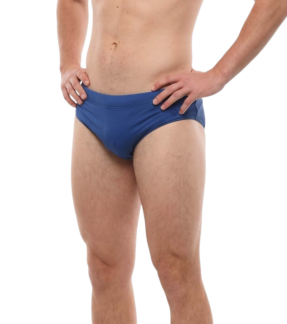 Blue Solid Swim Shorts