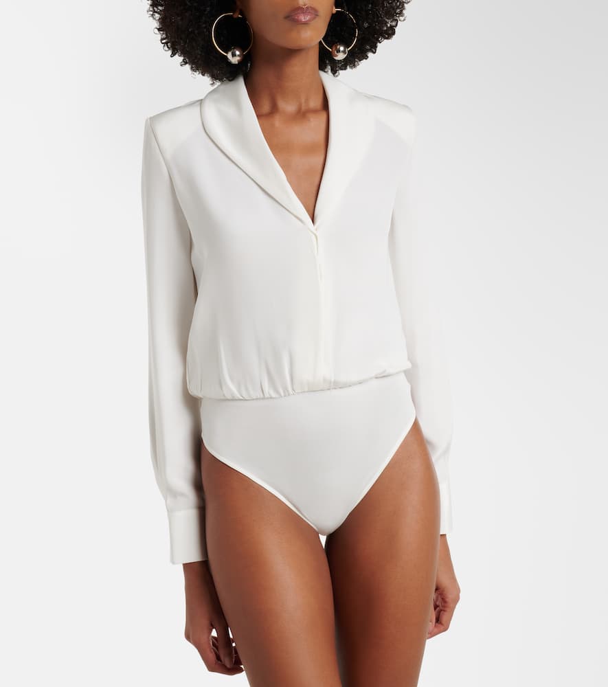Silk satin bodysuit
