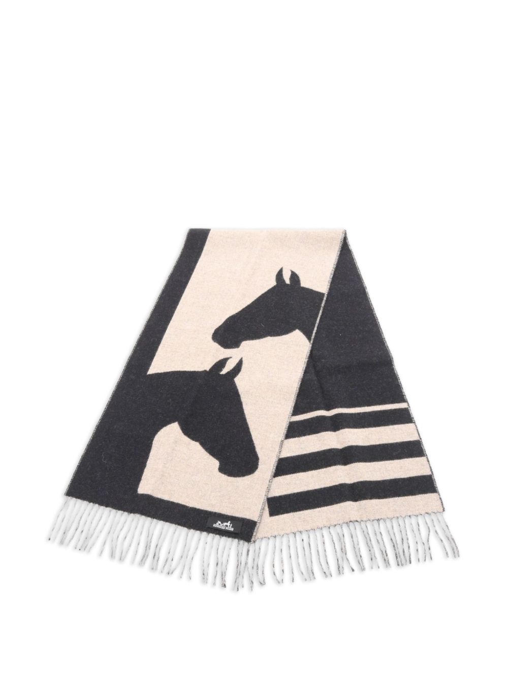 2010s Love Story patterned scarf - Neutrals