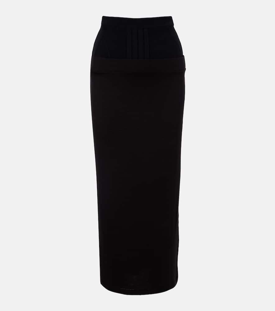 Jersey midi skirt