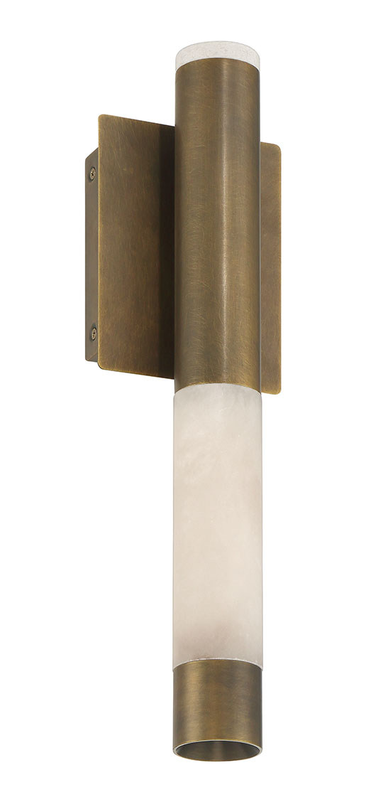Weathered Brass LED Wall Sconce from the Ronda Collection