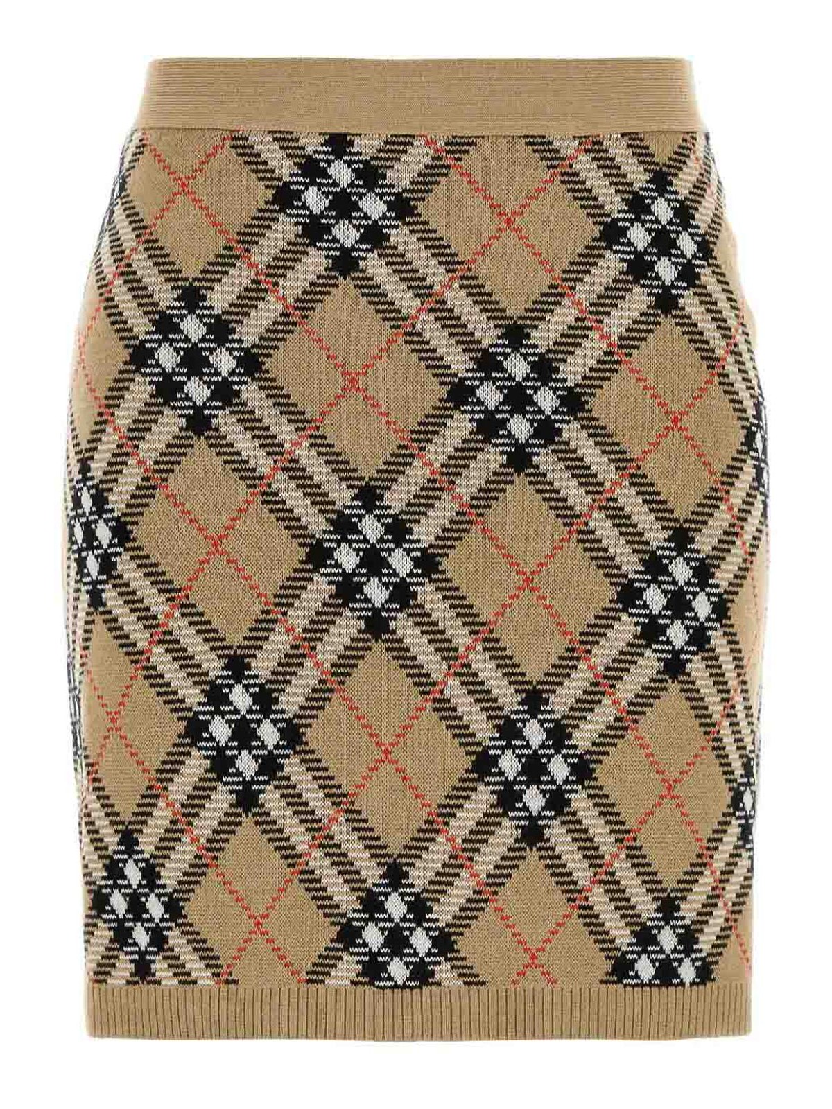 Check Knit Mini Skirt