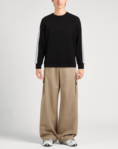 Man Sweatshirt Black Size L Cotton, Polyester